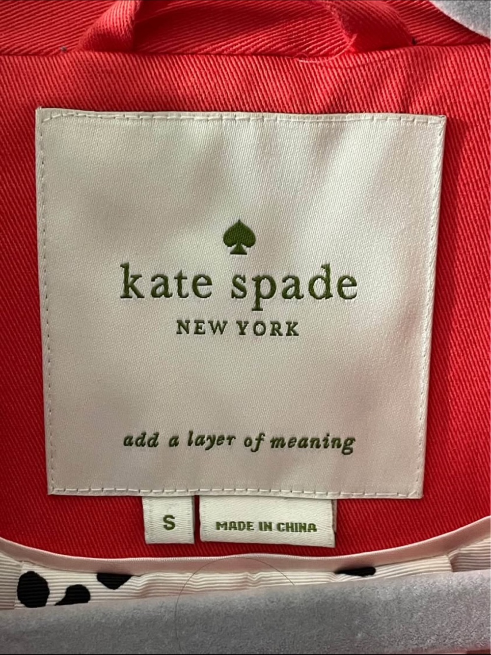 Kate Spade, LIKE NEW,  Coral Lined Top with White Label. 
3/4 sleeve jacket.